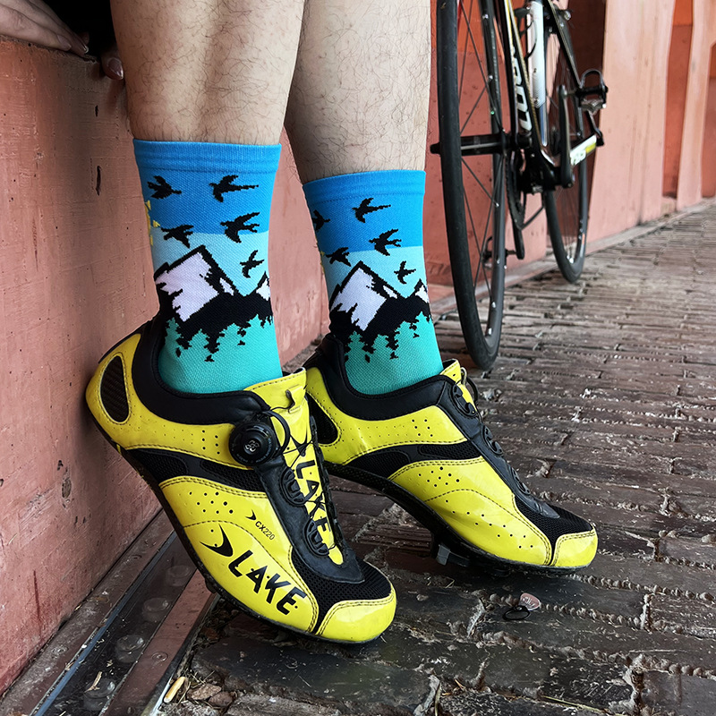 Sock Garter Men - ถุงเท้าผู้ชายกีฬาผู้หญิงการบีบอัด Crossborder Supply วิ่งขี่จักรยานเข่าบาสเกตบอลขี่จักรยานฮอกกี้ฟุตบอล Breathable
