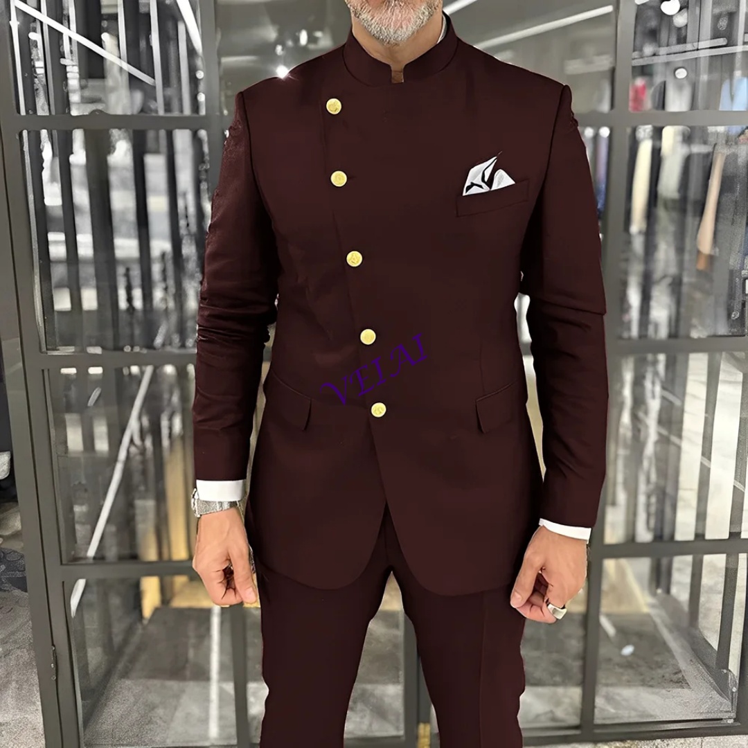 Men'S Formal Wear For A Wedding - ชุดสูทเจ้าบ่าวทรงสลิมฟิตแบบสั่งตัด 2 ชิ้น ชุดสูทแต่งงานสำหรับผู้ชาย แจ็คเก็ตและกางเกง ชุดทางการ