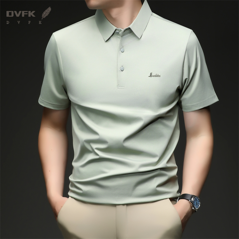 Men'S Polo Formal Wear - เสื้อโปโลผู้ชายฤดูร้อนแขนสั้นระบายอากาศได้ดีเสื้อยืดสำหรับธุรกิจสำนักงานสวมใส่ทุกวันเสื้อเชิ้ตอย่างเป็นทางการ