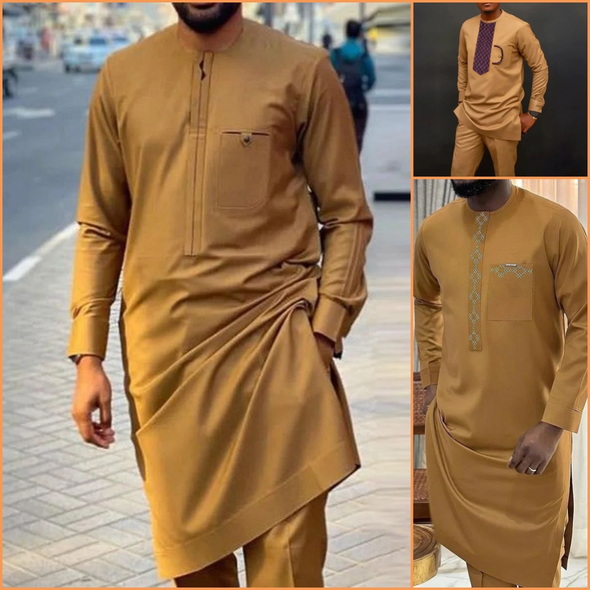 Men'S Formal Wear For A Wedding - ชุดสูทสำหรับผู้ชายแบบแอฟริกันใหม่ชุดสูทคอกลมแขนยาวสีเหลืองหรูหราสองชิ้นสไตล์ดาชิกิงานแต่งงานเทศกาลผู้ชาย2024