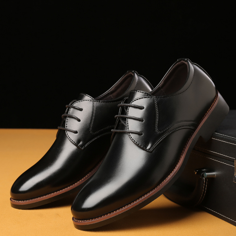 Men'S Formal Wear For A Wedding - รองเท้าหนังผู้ชายสไตล์ลำลองทางการ แบบอังกฤษ-เกาหลี หัวแหลม เหมาะสำหรับเจ้าบ่าว งานแต่งงาน ใส่กับสูท