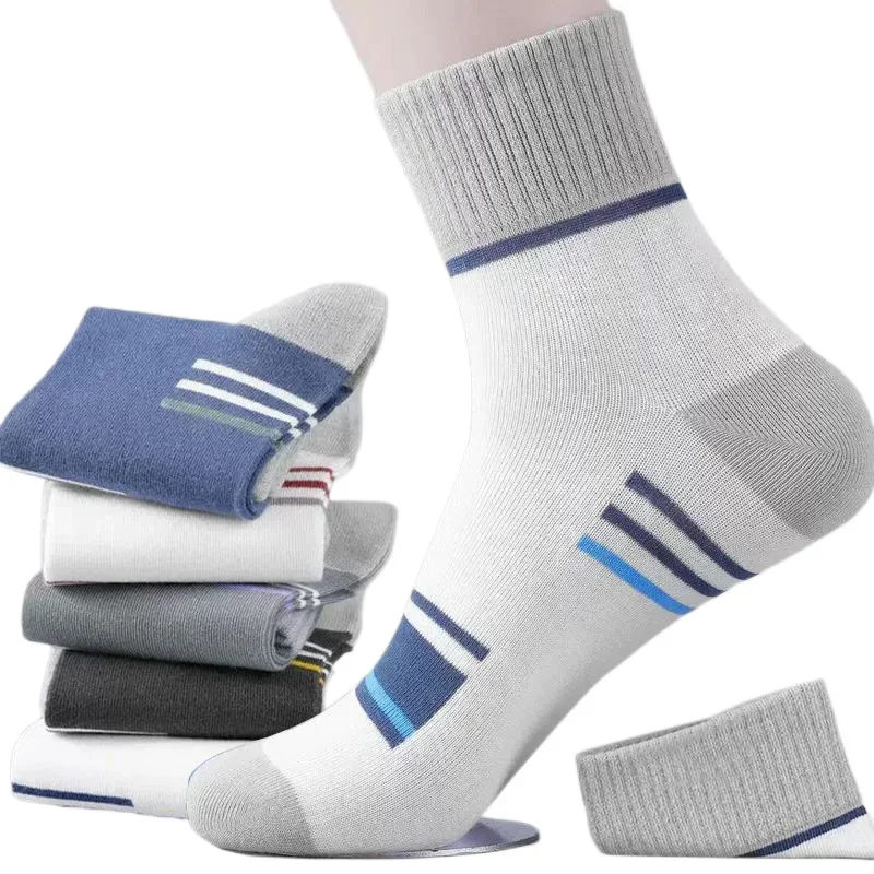 Sock Garter Men - 2 คู่พรีเมี่ยม 100% ผ้าฝ้ายผู้ชายธุรกิจถุงเท้าลำลองต้านเชื้อแบคทีเรียกันเหงื่อสำหรับวิ่งมาราธอนทุกประเภทการฝึกกีฬา