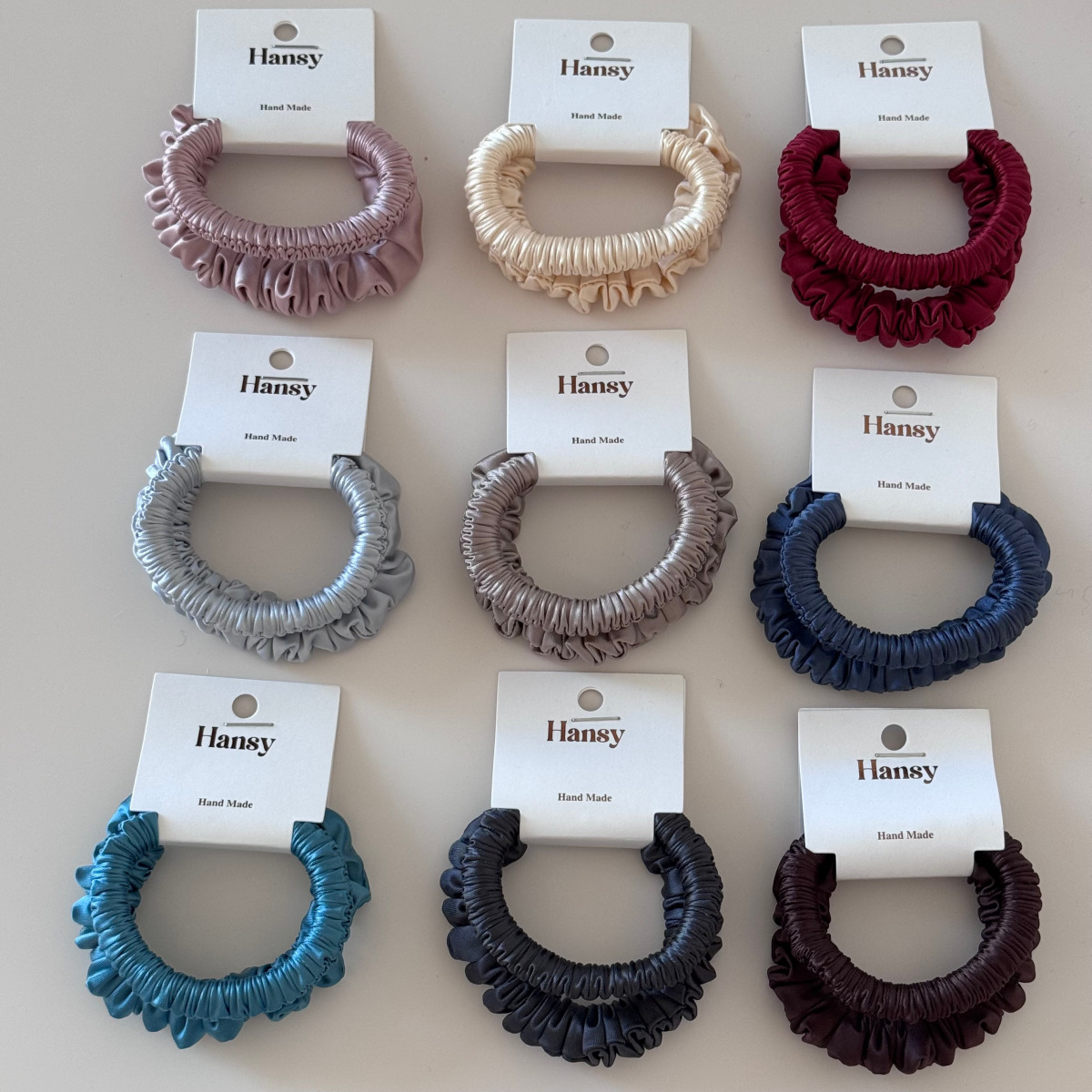 Silk Tie Woven - ยางมัดผมผ้าซาตินสำหรับผู้หญิง 2 ชิ้น ผ้าไหมสัมผัสนุ่ม ยางรัดผมแบบยืดหยุ่น เครื่องประดับผม