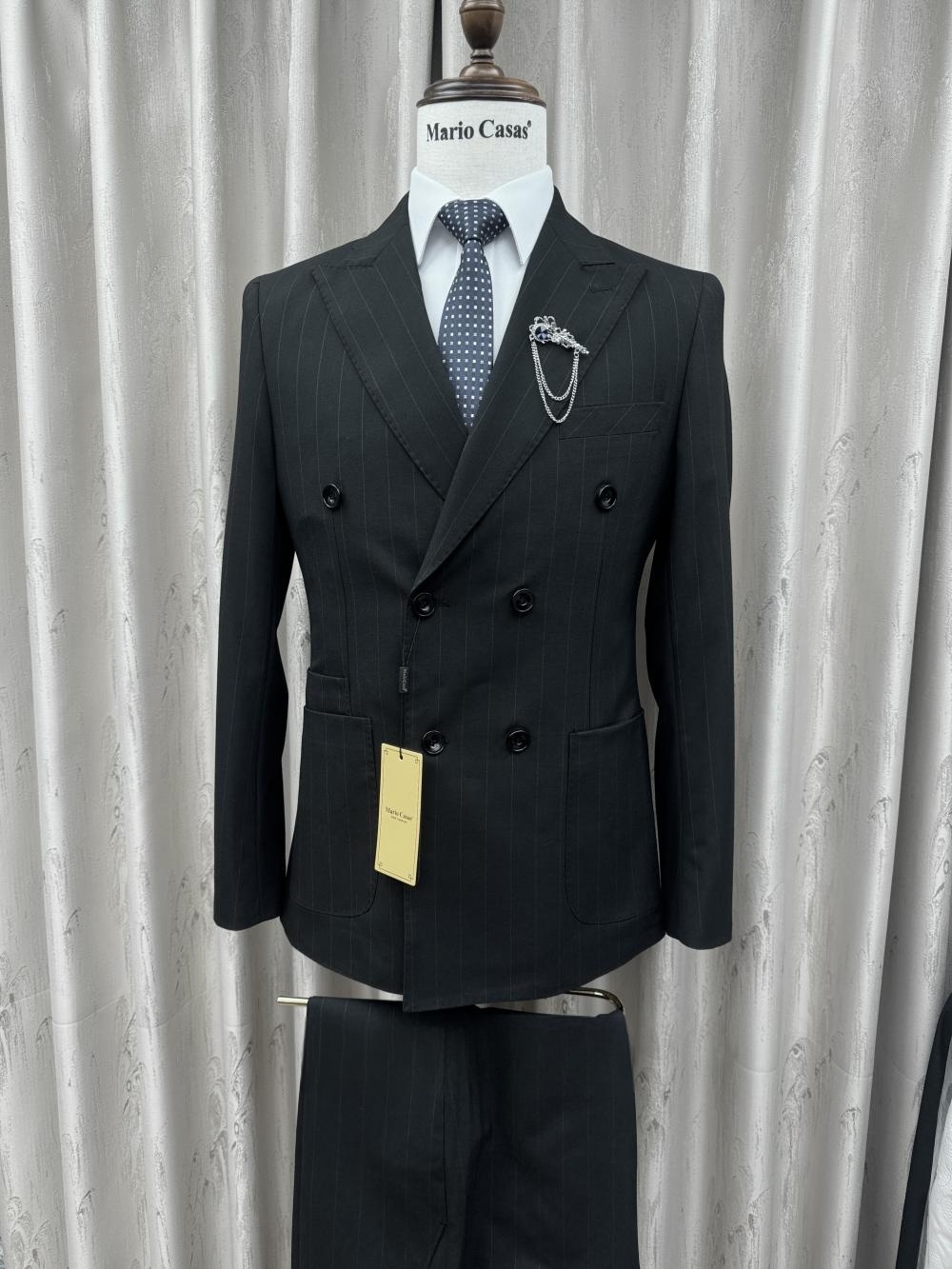 ชุดสูทลายทางใหม่ปี 2026 แบบ 2  - Elegant Formal Men'S Wear บทวิจารณ์และราคา