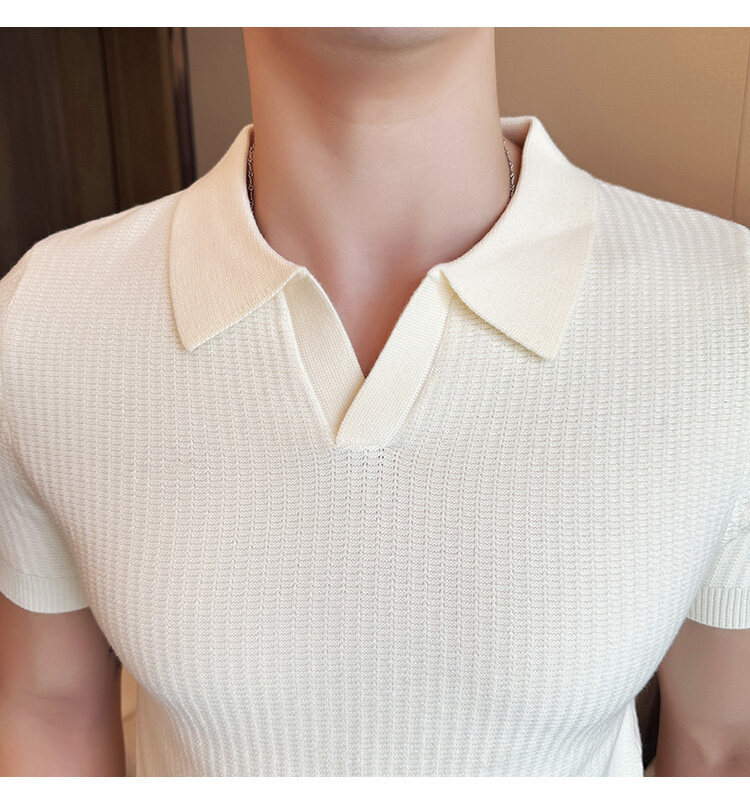 เสื้อสเวตเตอร์คอปกโปโลทรงเข้าร - Men'S Polo Formal Wear บทวิจารณ์และราคา