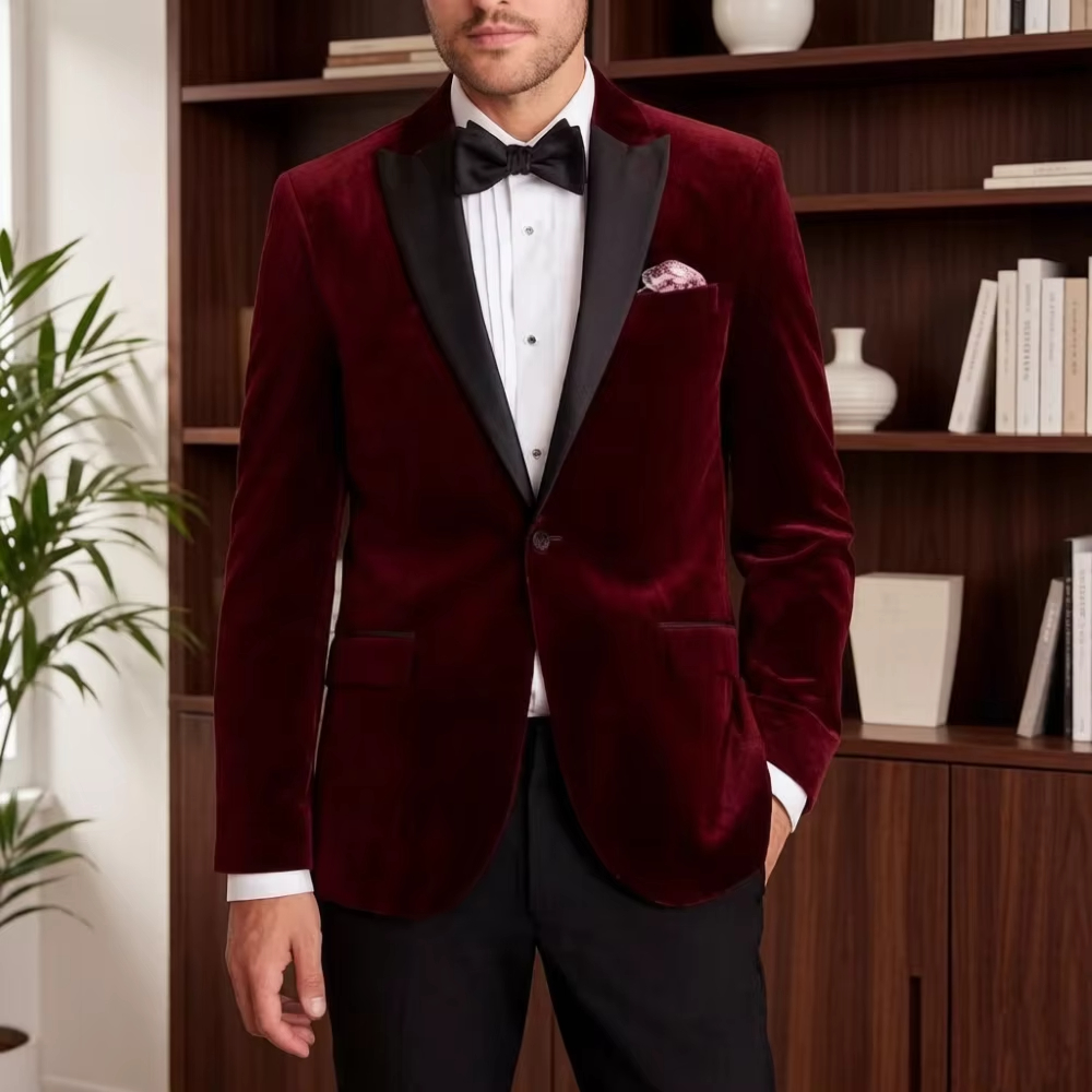 ชุดสูทกำมะหยี่สำหรับผู้ชายทรงเ - Elegant Formal Men'S Wear บทวิจารณ์และราคา