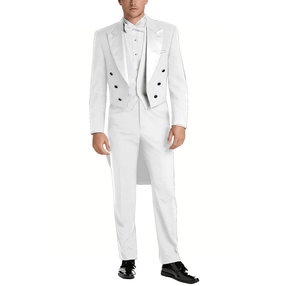 ชุดสูทผู้ชายผ้าซาติน ปกแหลม 3  - Elegant Formal Men'S Wear บทวิจารณ์และราคา