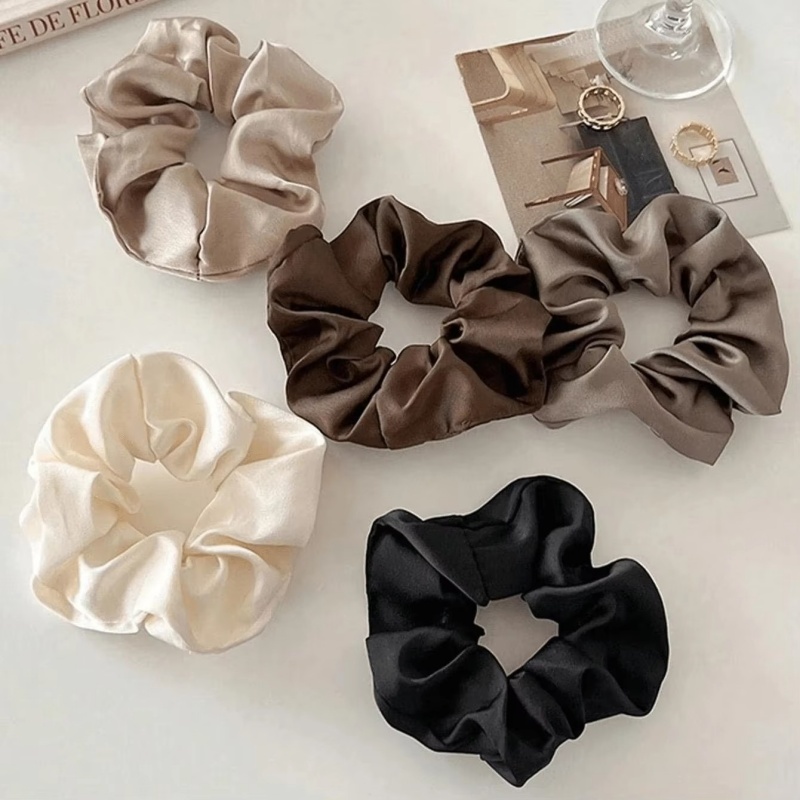 ยางรัดผมไหมแท้สไตล์เรโทร 5 ชิ้ - Silk Tie Woven บทวิจารณ์และราคา