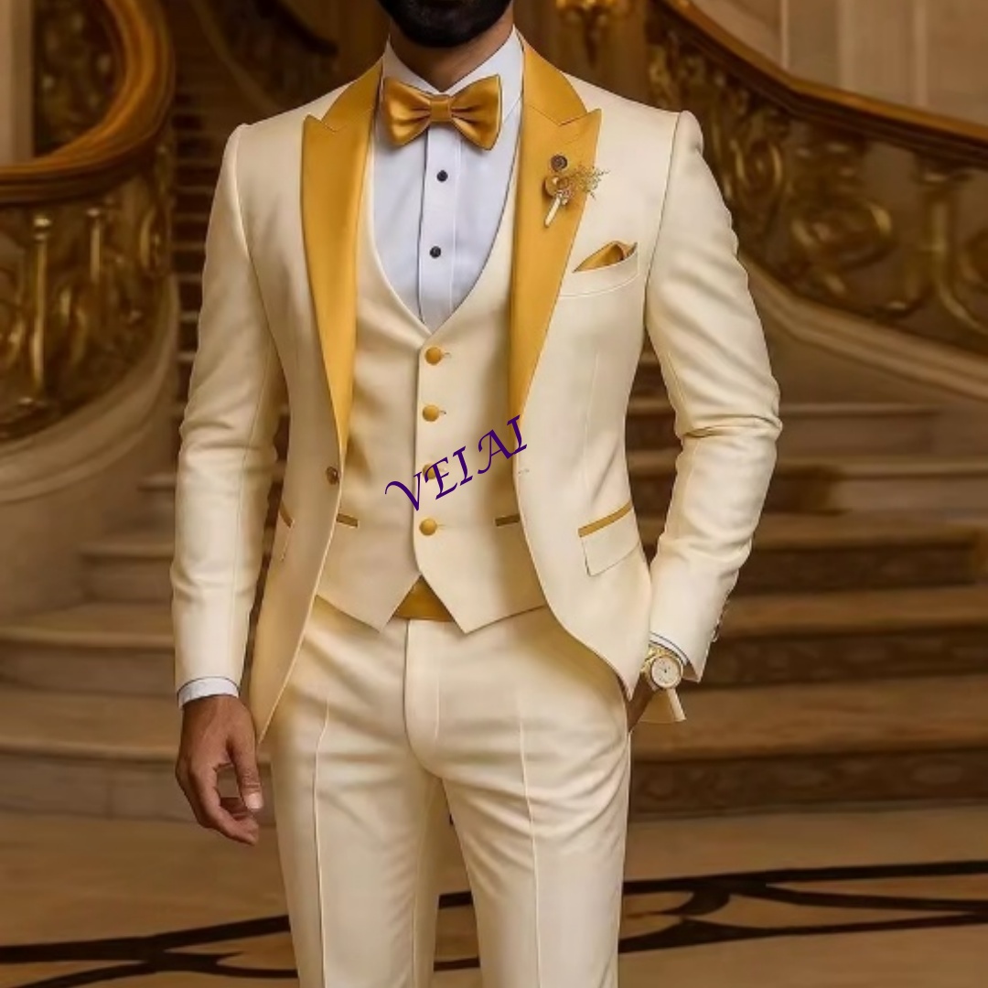 ชุดสูทผู้ชายสีงาช้างแบบสั่งตัด - Men'S Formal Wear For A Wedding บทวิจารณ์และราคา