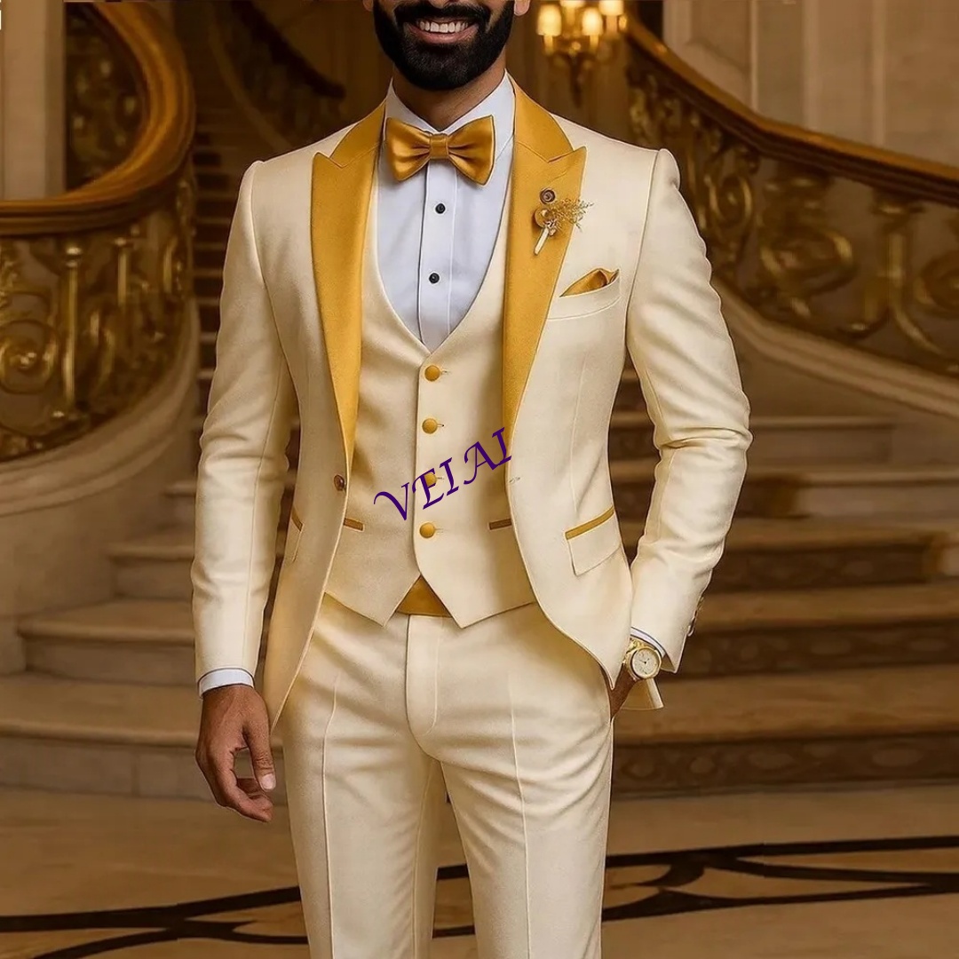 ชุดสูทผู้ชายสีงาช้างแบบสั่งตัด - Men'S Formal Wear For A Wedding บทวิจารณ์และราคา