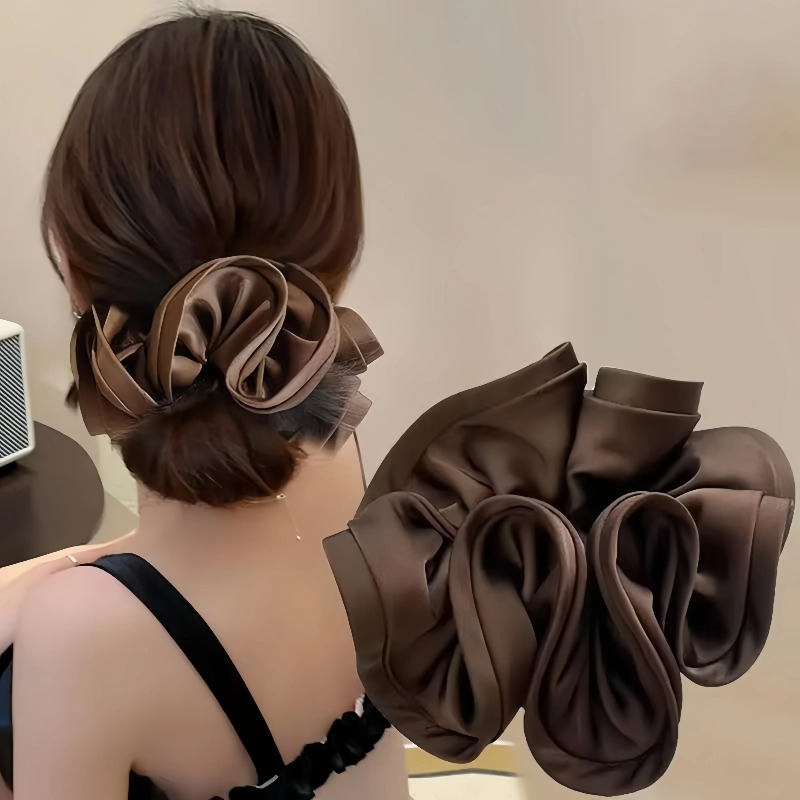 ยางรัดผมผ้าซาตินสไตล์เกาหลี โบ - Silk Tie Woven บทวิจารณ์และราคา