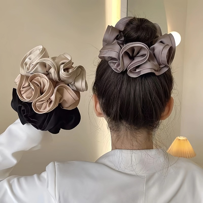 ยางรัดผมผ้าซาตินสไตล์เกาหลี โบ - Silk Tie Woven บทวิจารณ์และราคา