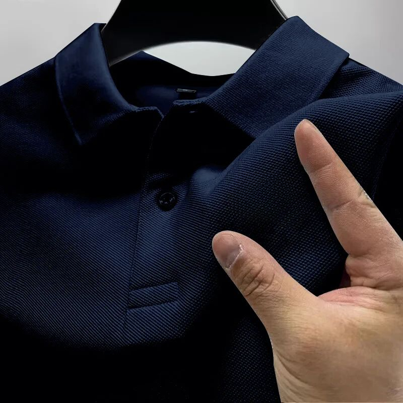 เสื้อโปโลลำลองผู้ชาย สีดำ พิมพ - Men'S Polo Formal Wear บทวิจารณ์และราคา