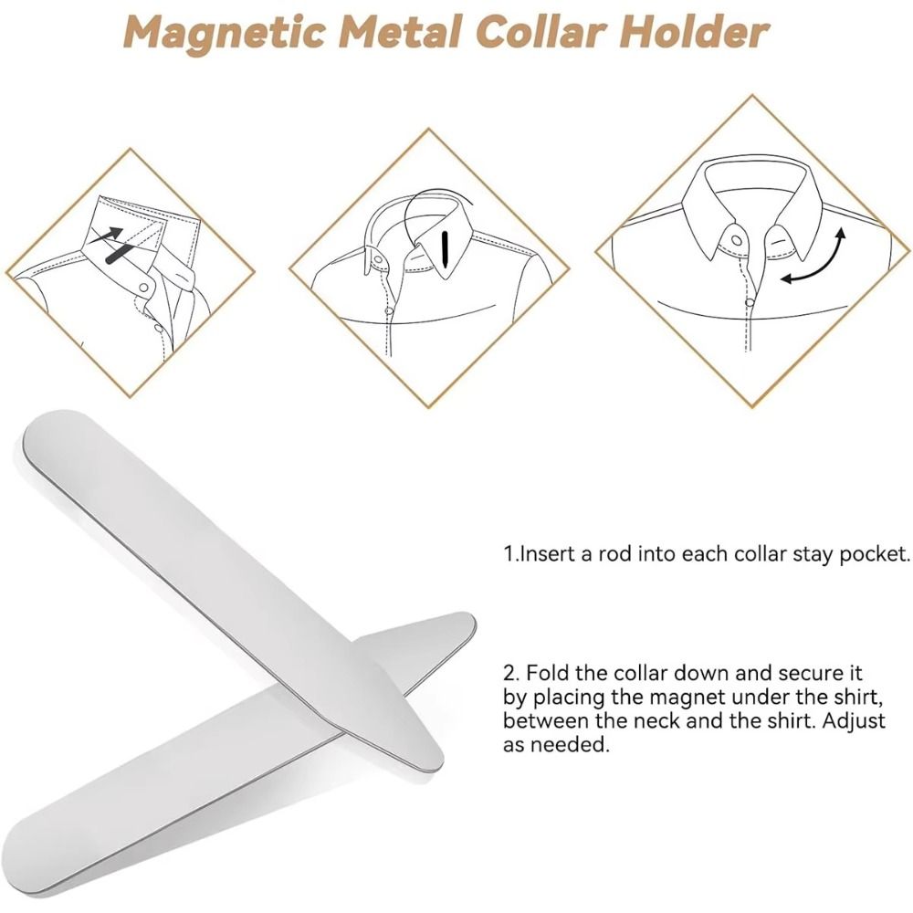 แผ่นรองคอเสื้อแม่เหล็กสแตนเลสท - Collar Stay Metal บทวิจารณ์และราคา