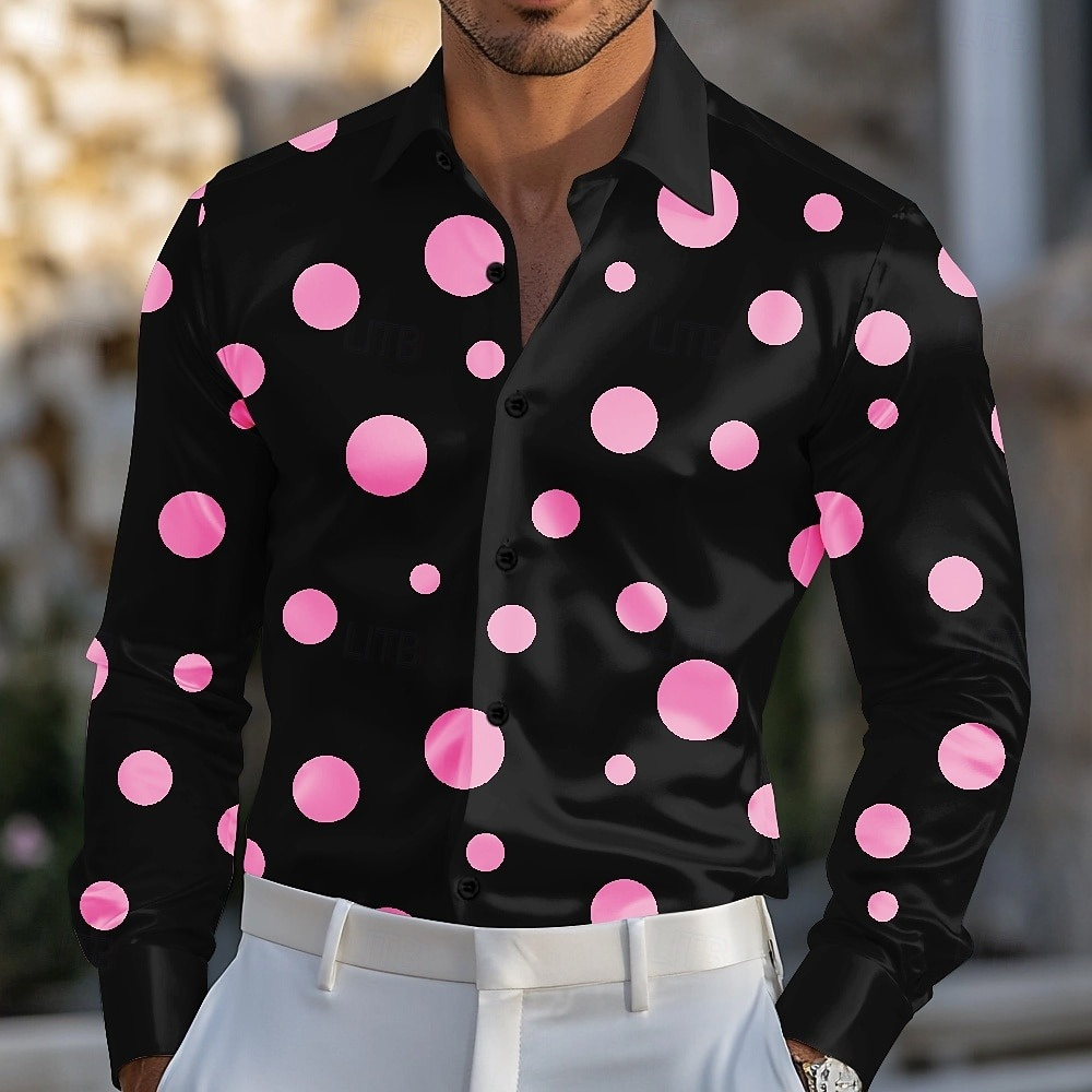 เสื้อเชิ้ตผู้ชายลายจุดเรขาคณิต - Men'S Holiday Formal Wear บทวิจารณ์และราคา