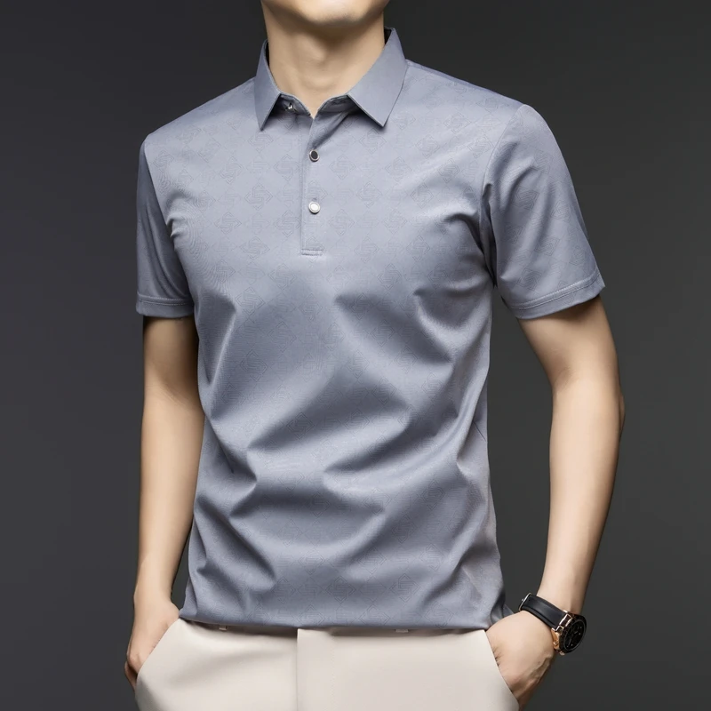 เสื้อโปโลผู้ชาย แขนสั้น ลายแจ็ - Men'S Polo Formal Wear บทวิจารณ์และราคา