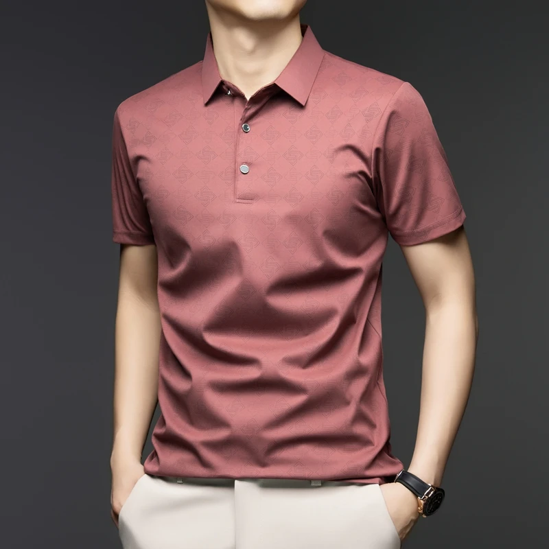 เสื้อโปโลผู้ชาย แขนสั้น ลายแจ็ - Men'S Polo Formal Wear บทวิจารณ์และราคา