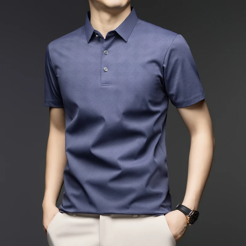 เสื้อโปโลผู้ชาย แขนสั้น ลายแจ็ - Men'S Polo Formal Wear บทวิจารณ์และราคา