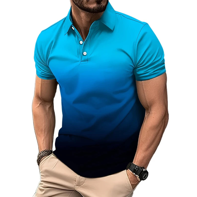เสื้อโปโลผู้ชาย แขนสั้น สีไล่ร - Men'S Polo Formal Wear บทวิจารณ์และราคา