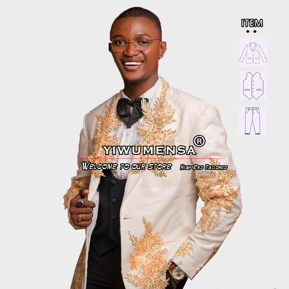 ที่กําหนดเอง 3 ชิ้นชุดผู้ชายอย - Men'S Formal Wear For A Wedding บทวิจารณ์และราคา