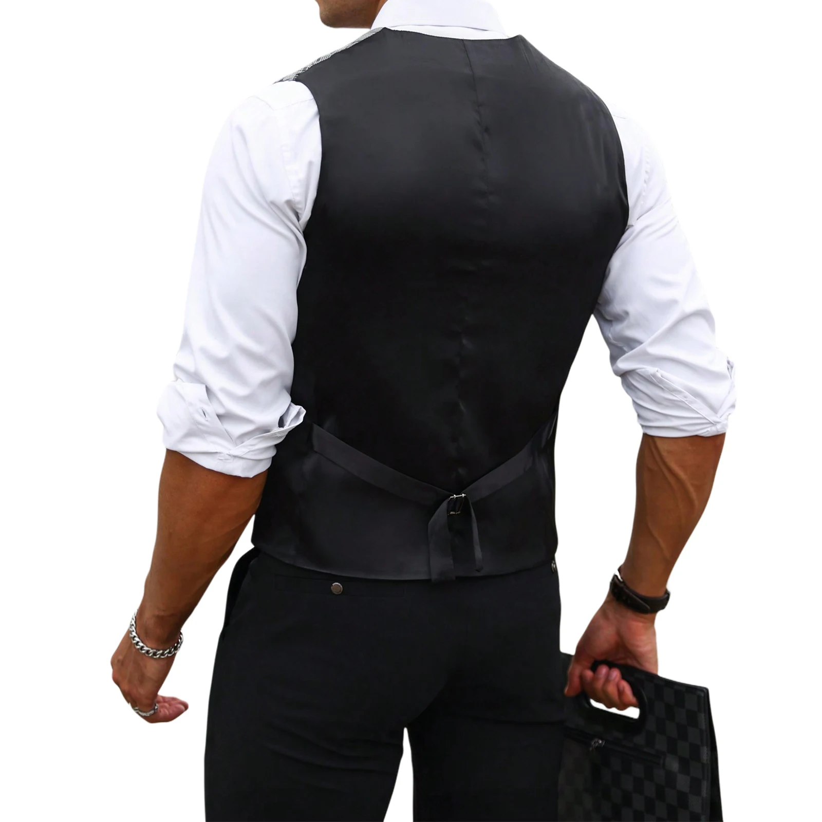 เสื้อกั๊กสูทลายสก๊อตสีเทาสำหรั - Men'S Formal Wear For A Wedding บทวิจารณ์และราคา