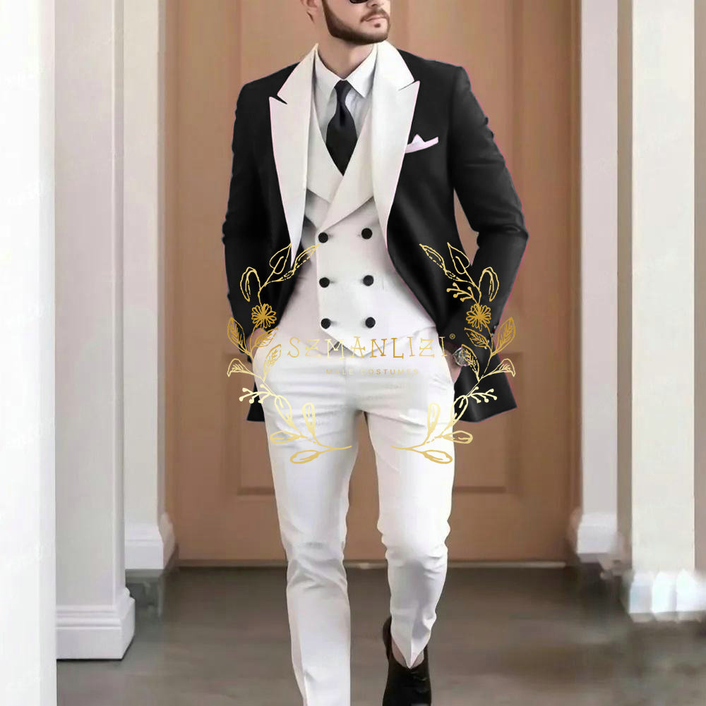 ชุดสูทผู้ชายสีแดงเบอร์กันดี 3  - Elegant Formal Men'S Wear บทวิจารณ์และราคา