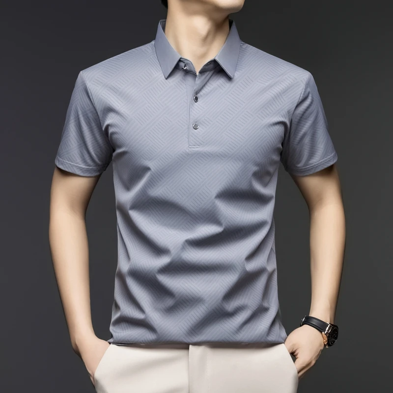 เสื้อโปโลผู้ชายลายหรูหรา แขนสั - Men'S Polo Formal Wear บทวิจารณ์และราคา